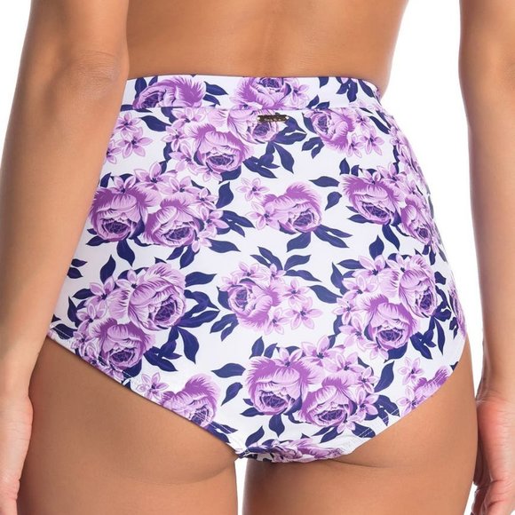 Nicole Miller High Waisted Floral Swim Bottom - Picture 2 of 6
